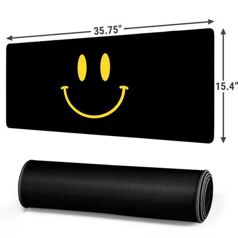Black Happy Face Gaming Mouse Pad